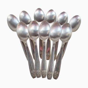 Versilberte Monaco Grand Prix Teelöffel, 1950er, 11 . Set