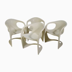 Fauteuils Space Age en Fibre de Verre par Alexander Begge pour Casala, 1970s, Set de 4