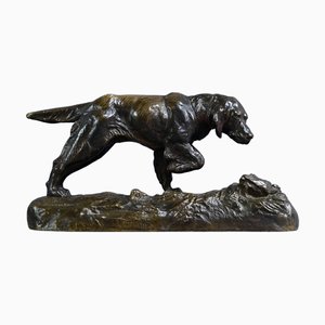 E. Samson, perro de caza, finales del siglo XIX, bronce