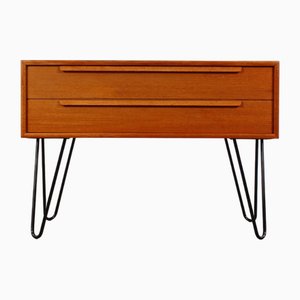 Vintage Kommode aus Teak mit Haarnadelbeinen, 1970er