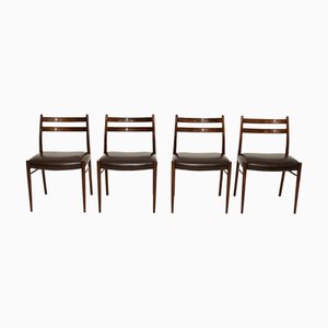 Danish Dining Chairs attributed to Arne Wahl Iversen, 1960s, Set of 4