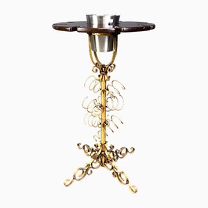 Neoclassical Standing Ice Bucket with Glass and Bottle Holder, 1960s