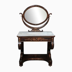 Coiffeuse Charles X en Marqueterie, Début du 19ème Siècle