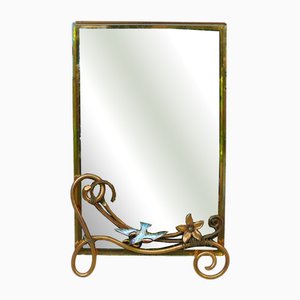 Art Nouveau Möwel Picture Frame in Brass and Enamel from D.R.G.M, Germany, 1890s