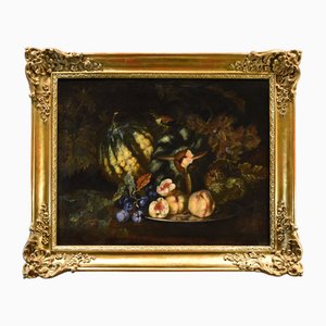 Franz Werner Von Tamm, Still Life with Fruit, 1700, Oil on Canvas, Framed