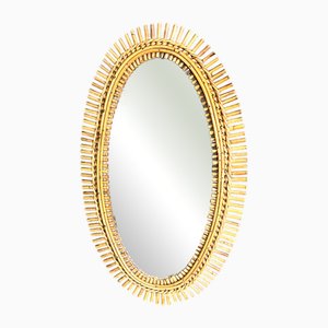 Mid-Century Bamboo Mirror, 1960s