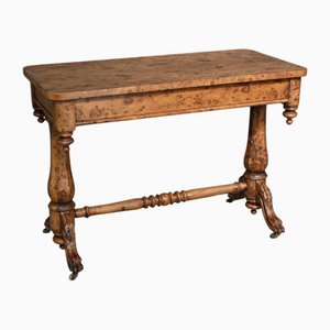 Viktorianischer Schreibtisch aus Amboyna Wurzelholz, England, Ende 19. Jh.