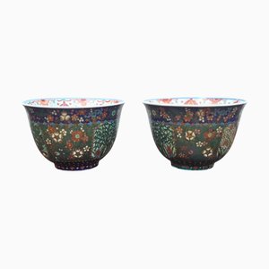 Cloisonné Schalen Ende 19./Anfang 20. Jh., Asien, 2er Set