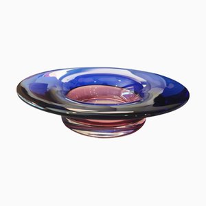 Milieu de Table en Verre de Murano Bleu