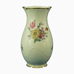 Antike Porzellanvase mit Blumendekor, 20. Jh. von der Fürstenberg Manufaktur, Deutschland, 1920er