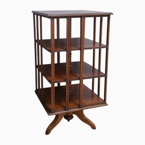 Librería giratoria grande de caoba, de finales del siglo XIX