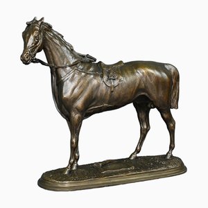 P. Lenordez, Horse Saucebox, Late 19th Century, Bronze