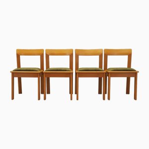 Italian Beech Chairs, 1970s, Set of 4