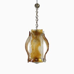 Lustre Mid-Century en Verre de Murano Polychrome dans le style de Mazzega, 1960s