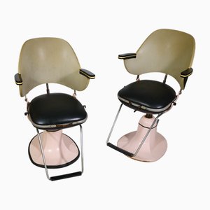 Mid-Century Pastellfarbene Friseurstühle, 1960er, 2er Set