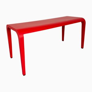 Italian Modern Red Side Bench Table Laleggera by Ricardo Blumer for Alias, 1990s