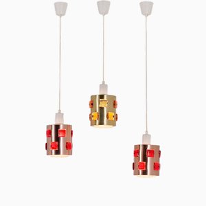 Lampade a sospensione, Svezia, anni '60, set di 3