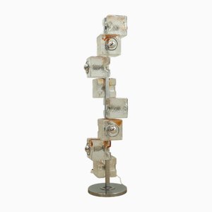 Lampadaire en Verre Murano Cubic attribué à Toni Zuccheri pour Veart, 1970s
