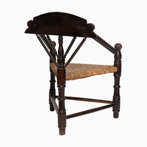 Fauteuil Worpswede avec Rush Weave Original et Bois de Pin, 1925