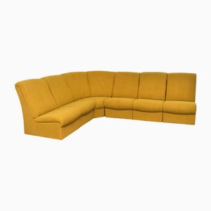 Yellow Bouclé Corner Modular Sofas, 1970s, Set of 6