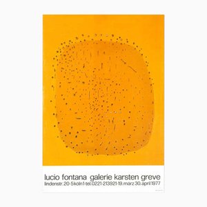 Lucio Fontana, Orange, 1977, Large Lithographic Poster