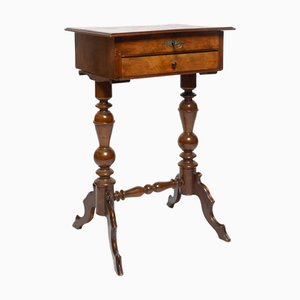 Table à Couture Antique avec 2 Tiroirs, 1905