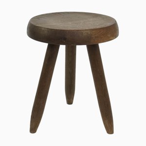High Berger Stool in Oak by Charlotte Perriand for Steph Simon, 1960s