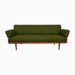 Minerva Teak & Kvadrat Hallingdal Daybed / Sofa by Peter Hvidt & Orla Mølgaard Nielsen for France & Son, Denmark, 1950s