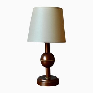 Vergoldete Art Deco Tischlampe aus Messing, Frankreich, 1940er
