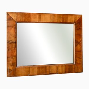 Espejo de pared francés antiguo estilo Louis Philippe de nogal