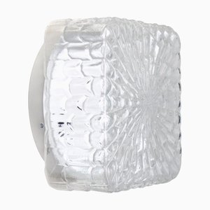 Mid-Century Square Clear Glass Wall Lamp Sconce