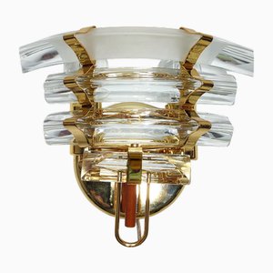 Crystal Wall Lamp Italy, 1980s