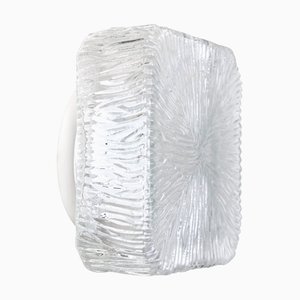 Mid-Century Square Clear Glass Wall Lamp Sconces