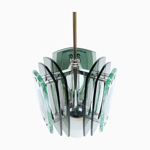 Chandelier in the style of Max Ingrand for Fontana Arte, Italy, 1960s