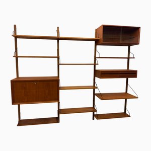 Vintage Scandinavian Wall Unit in Teak by Poul Cadovius for Royal System, 1960s