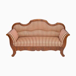 Loveseat Recamier de terciopelo de seda, años 30