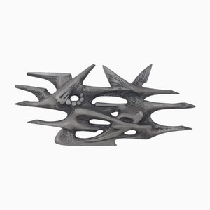 Escultura de pared brutalista de pájaros de Ars Munda, años 70