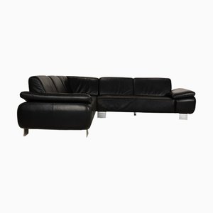 Schwarzes Leder Ecksofa von Ewald Schillig