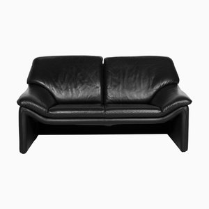 Atlanta 2-Sitzer Sofa aus schwarzem Leder von Laauser
