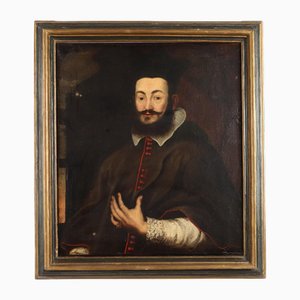 Bildnis eines Klerikers, Öl auf Leinwand, gerahmt