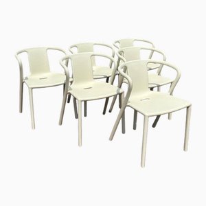 Butaca Air apilable en blanco de Jasper Morrison para Magis. Juego de 6