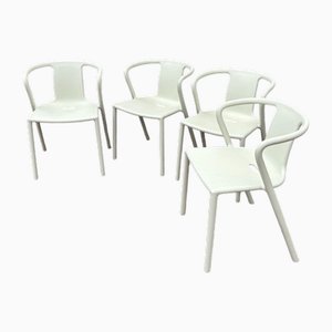 Chaises de Patio Blanches par Jasper Morrison pour Magis, Set de 4