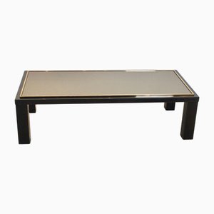 Grande Table Basse en Verre Doré et Fumé de Belgochrom, 1970s