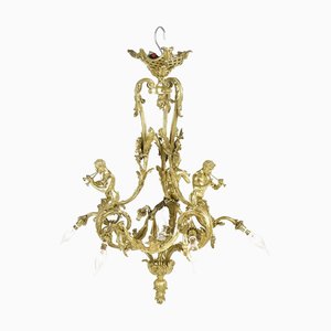 Antique Chandelier in Gilded Bronze from Mottheau