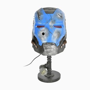 Iron Patriot Helmet Turned Into an Industrial Lamp
