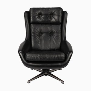 Fauteuil Pivotant en Cuir de PeeM, 1970s
