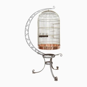 Massiver Vogelkäfig aus Messing, 1890er