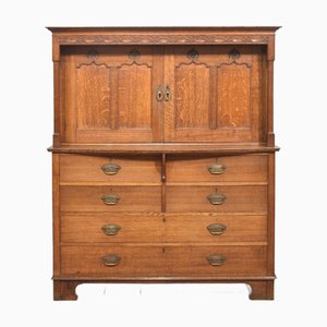 Arts & Crafts Schrank aus Eiche, 1890er