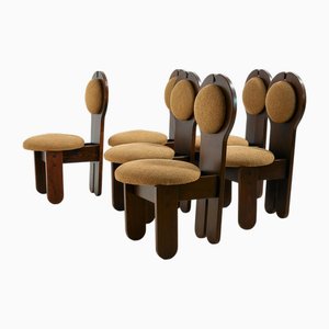 Hungarian Pine Chairs by Mária Szedleczky, Set of 6