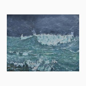 Penny Rumble, Atlantic Green Seascape, 2025, Oil on Canvas